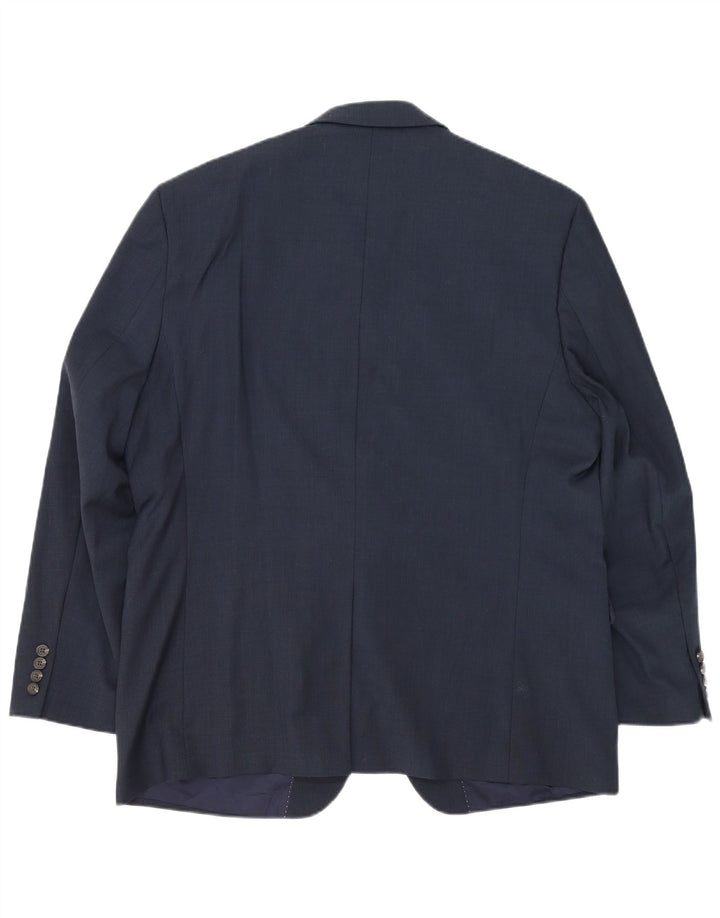 Jaqueta blazer masculina Chaps com 2 botões Reino Unido 46 3XL lã azul marinho
