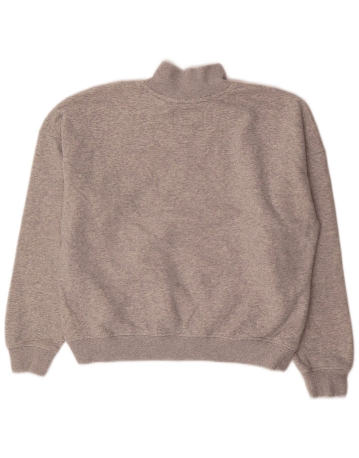 Jack Wills moletom feminino oversized gráfico suéter Reino Unido 10 pequeno cinza