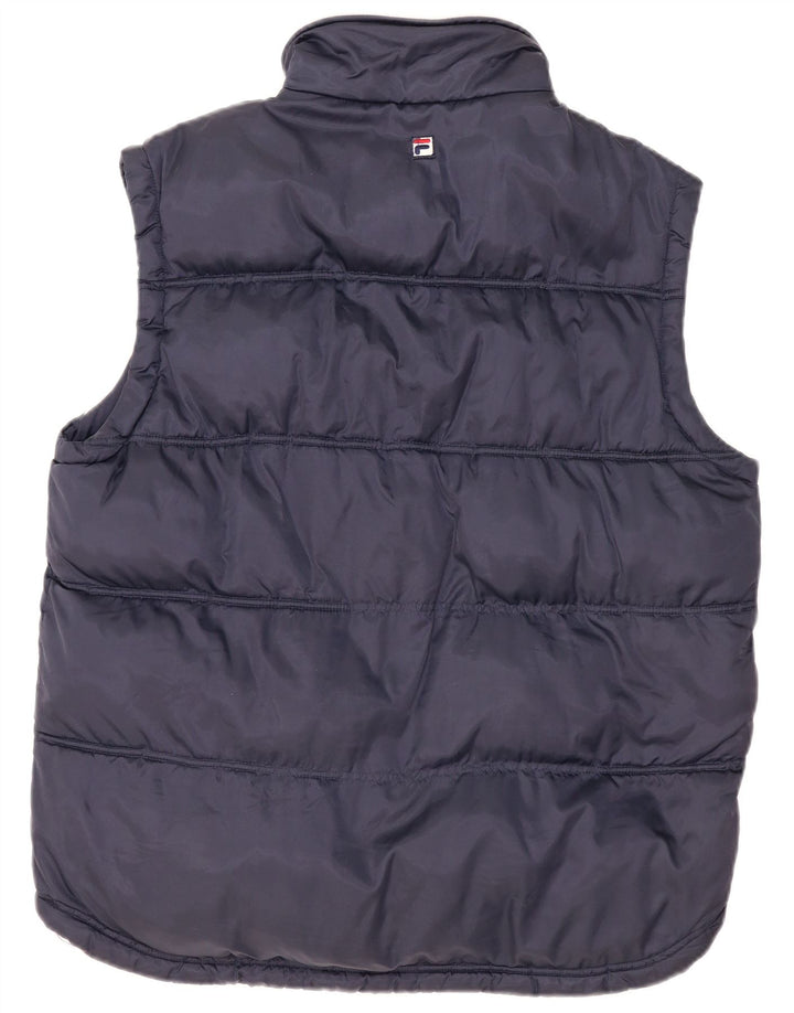 Fila Colete Masculino Acolchoado UK 38 Médio Azul Marinho Colourblock Poliamida