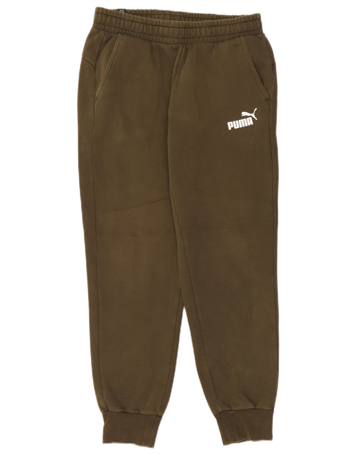 Calça de treino masculina Puma Joggers médio cáqui algodão