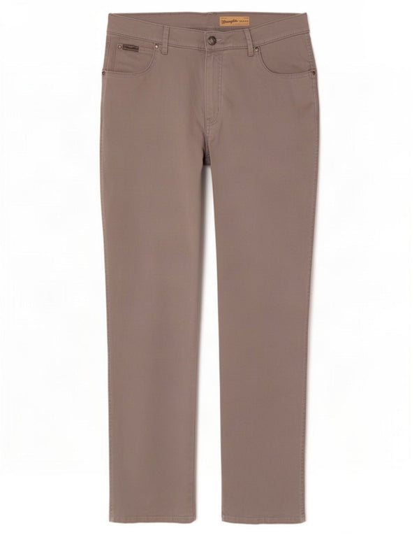 Wrangler Mens Texas Stretch Calça Casual Reta W36 L32 Algodão Cinza