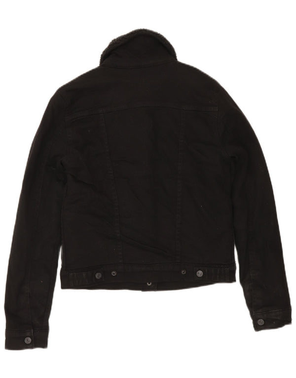 Jaqueta jeans feminina Levi's Sherpa UK 6 XS algodão preto