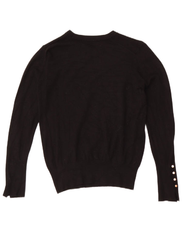 Suéter Zara feminino com gola canoa UK 12 médio preto