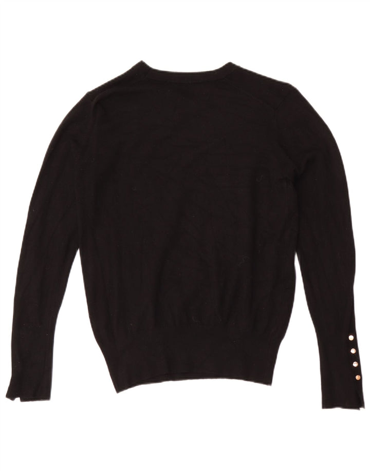 Suéter Zara feminino com gola canoa UK 12 médio preto