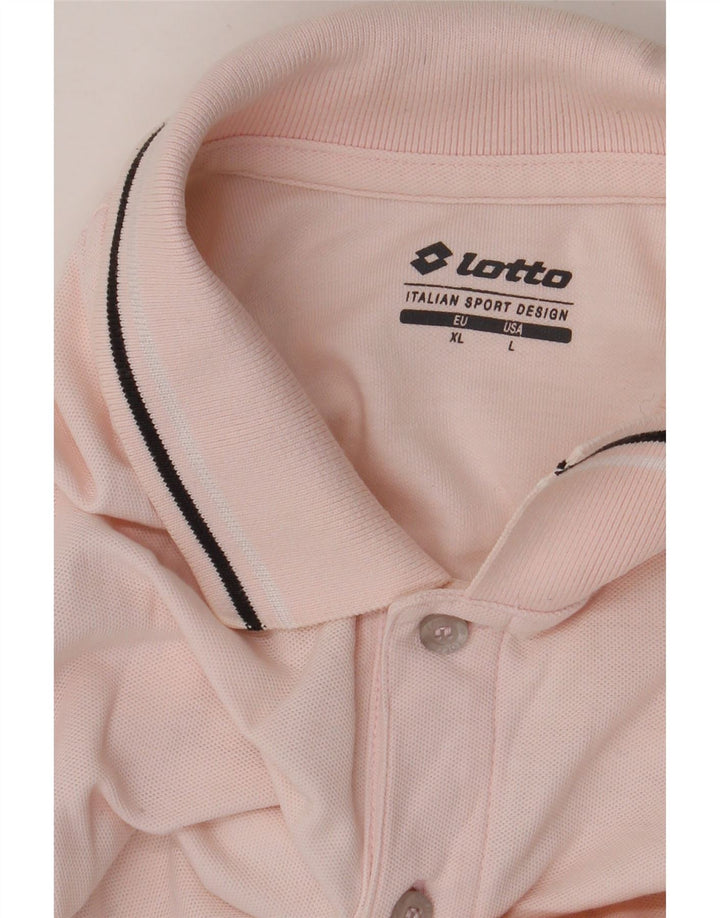 Camisa polo masculina LOTTO grande rosa