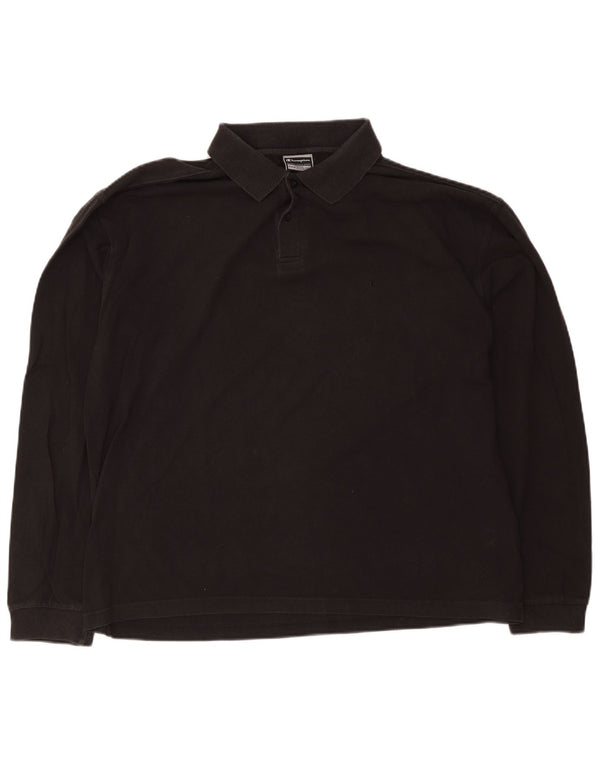 Camisa polo masculina de manga comprida Champion 2XL algodão preto