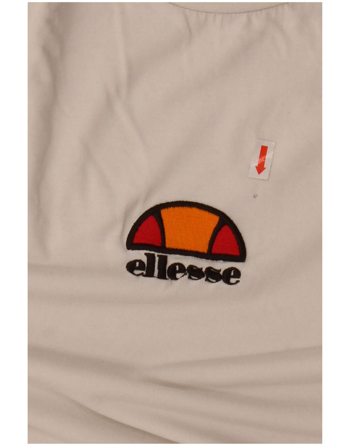Camiseta masculina gráfica ELLESSE XS algodão branco