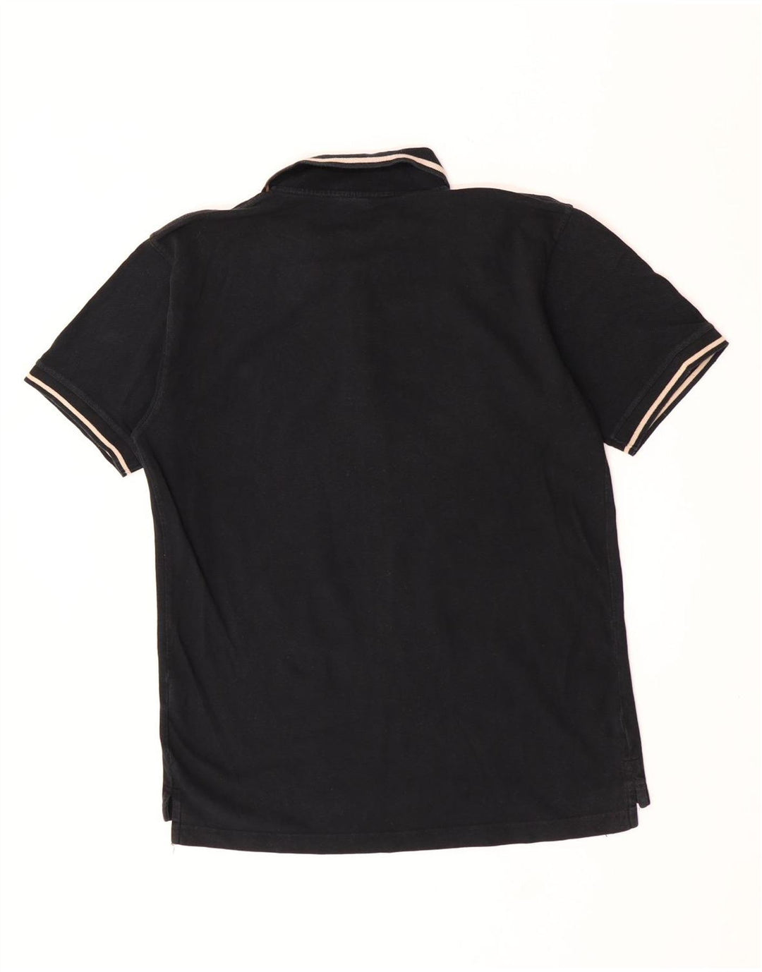 Camisa polo masculina Fila grande algodão listrado preto