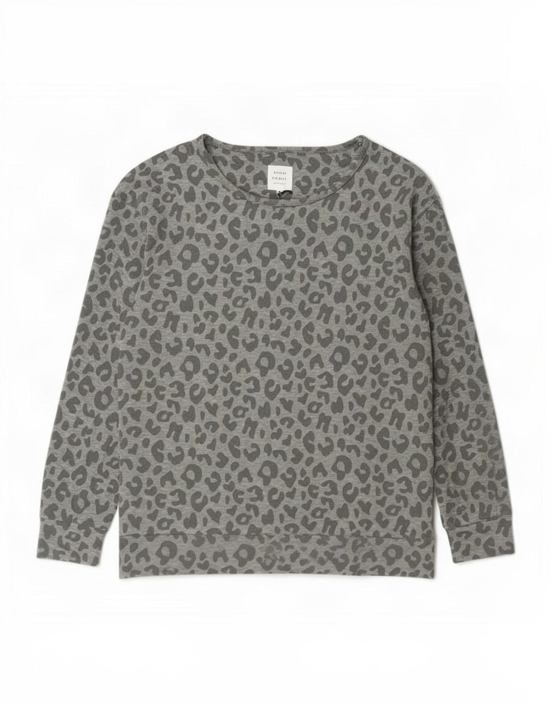 Suéter feminino John Lewis Reino Unido 14 cinza médio com estampa animal