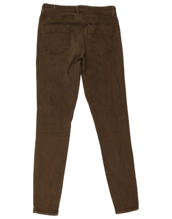 Zara Jeans Skinny Feminino UE 38 Pequeno W28 L30 Caqui