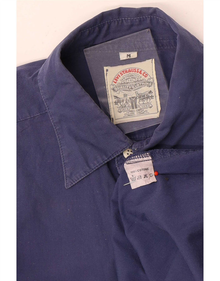 Camisa masculina Levi's azul médio algodão