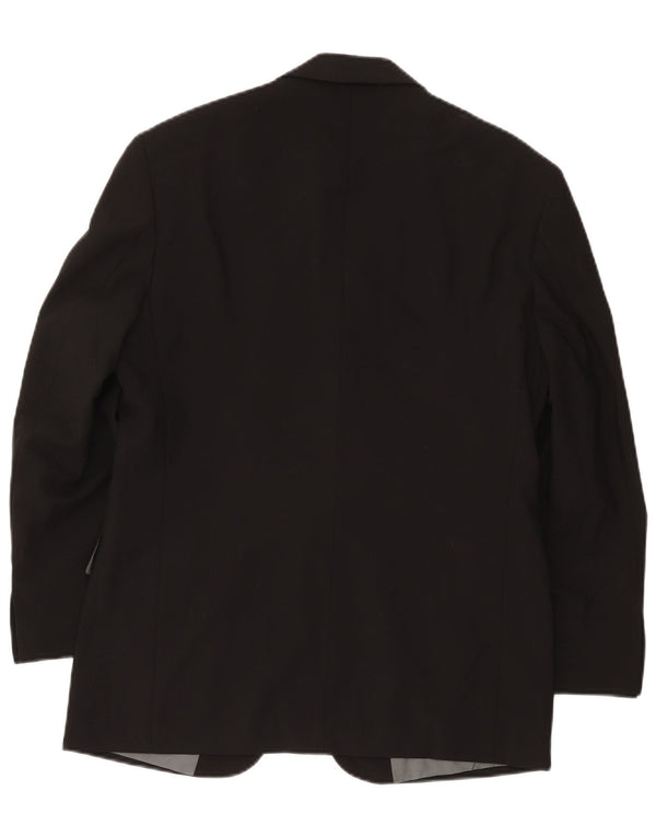Jaqueta blazer masculina Marks & Spencer curta de 3 botões Reino Unido 38 médio preto