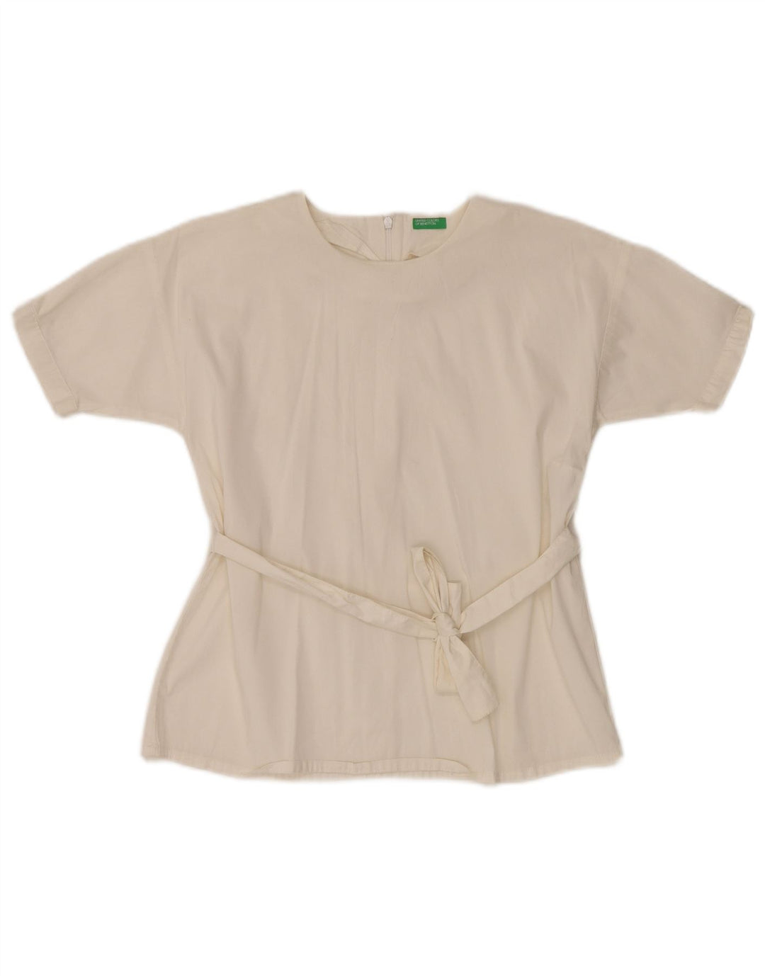 Blusa feminina BENETTON 8-9 anos grande algodão branco