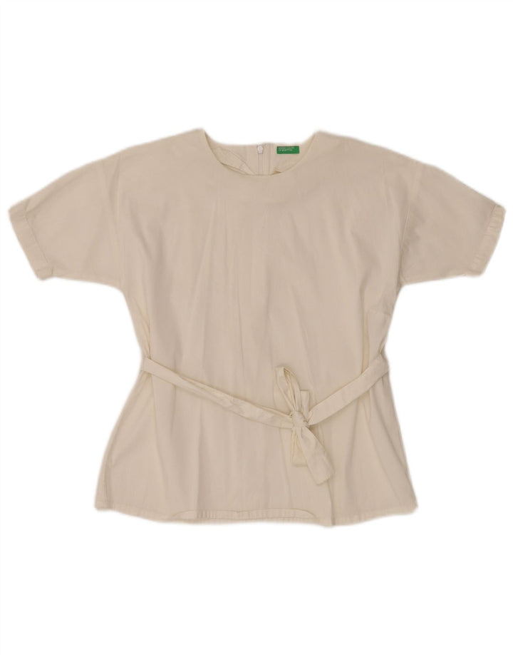 Blusa feminina BENETTON 8-9 anos grande algodão branco