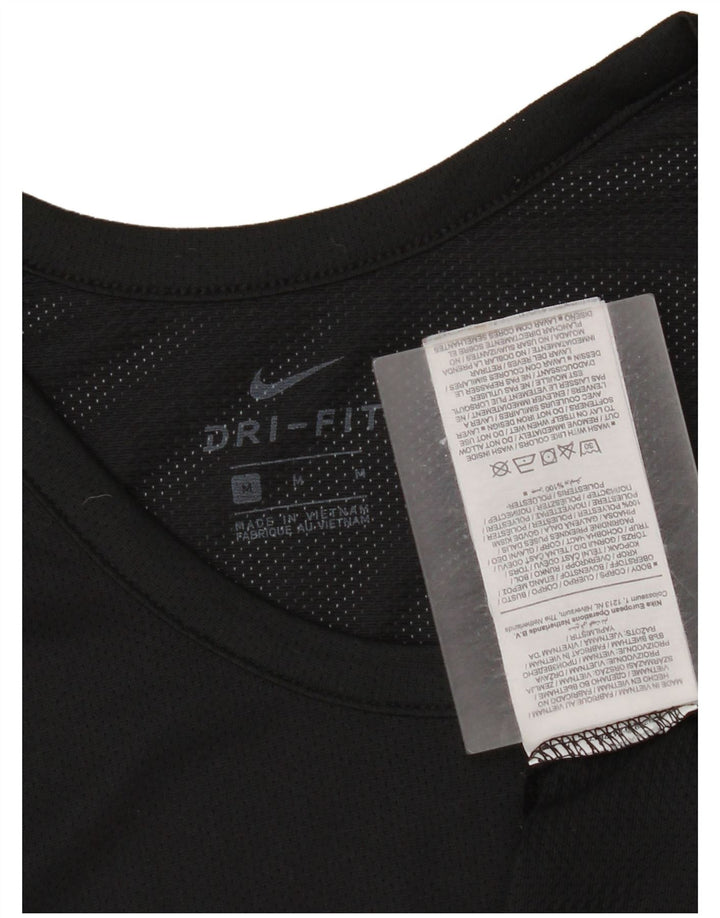 Colete gráfico Nike masculino Dri Fit Top médio preto poliéster