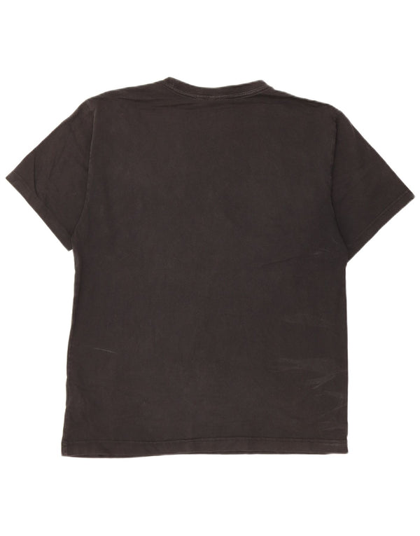 Adidas Mens Graphic T-Shirt Top Médio Algodão Preto