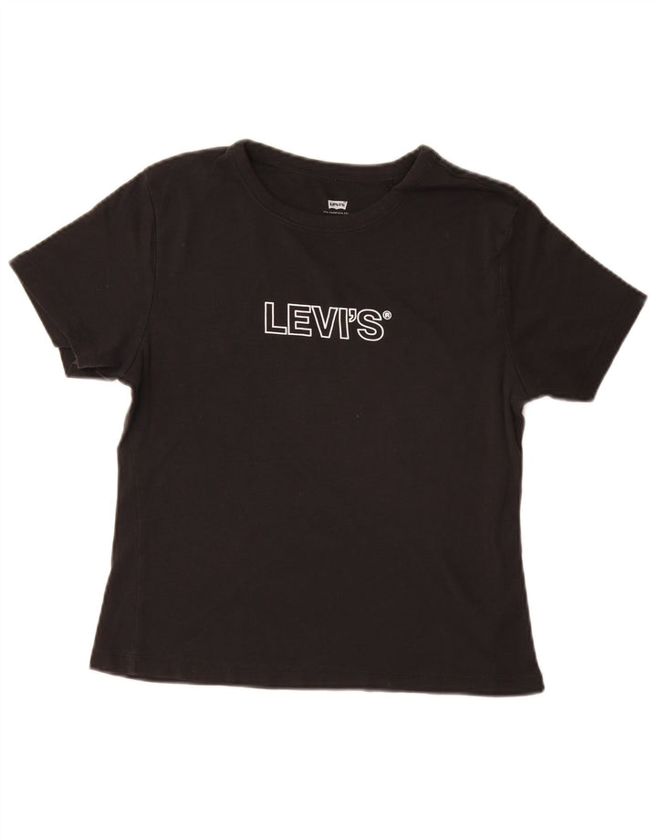 Camiseta feminina gráfica Levi's UK 12 médio preto