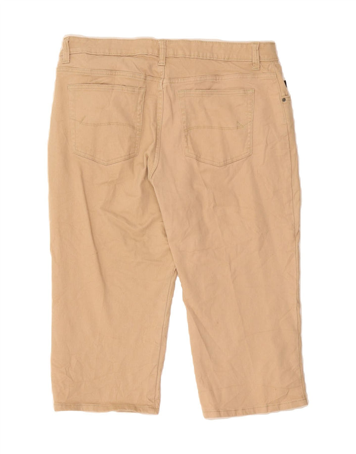 LEE Womens Straight Capri Trousers US 16 2XL W38 L19 Beige Cotton Vintage Lee and Second-Hand Lee from Messina Hembry 