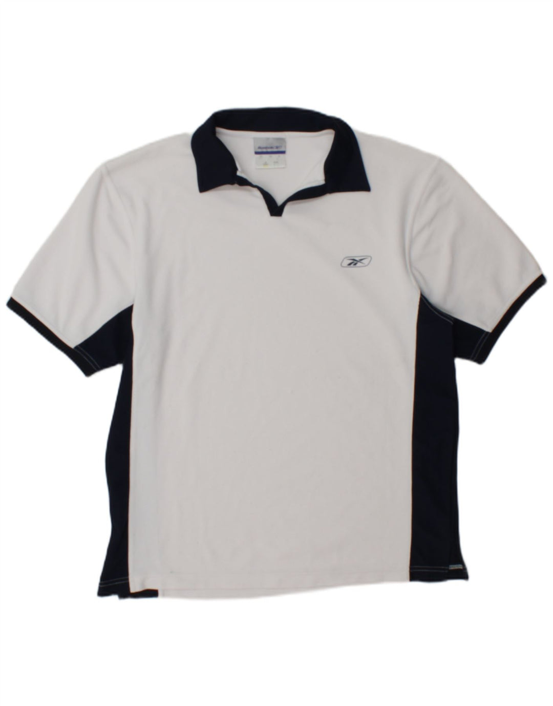 Camisa polo masculina Reebok XS branco colorblock