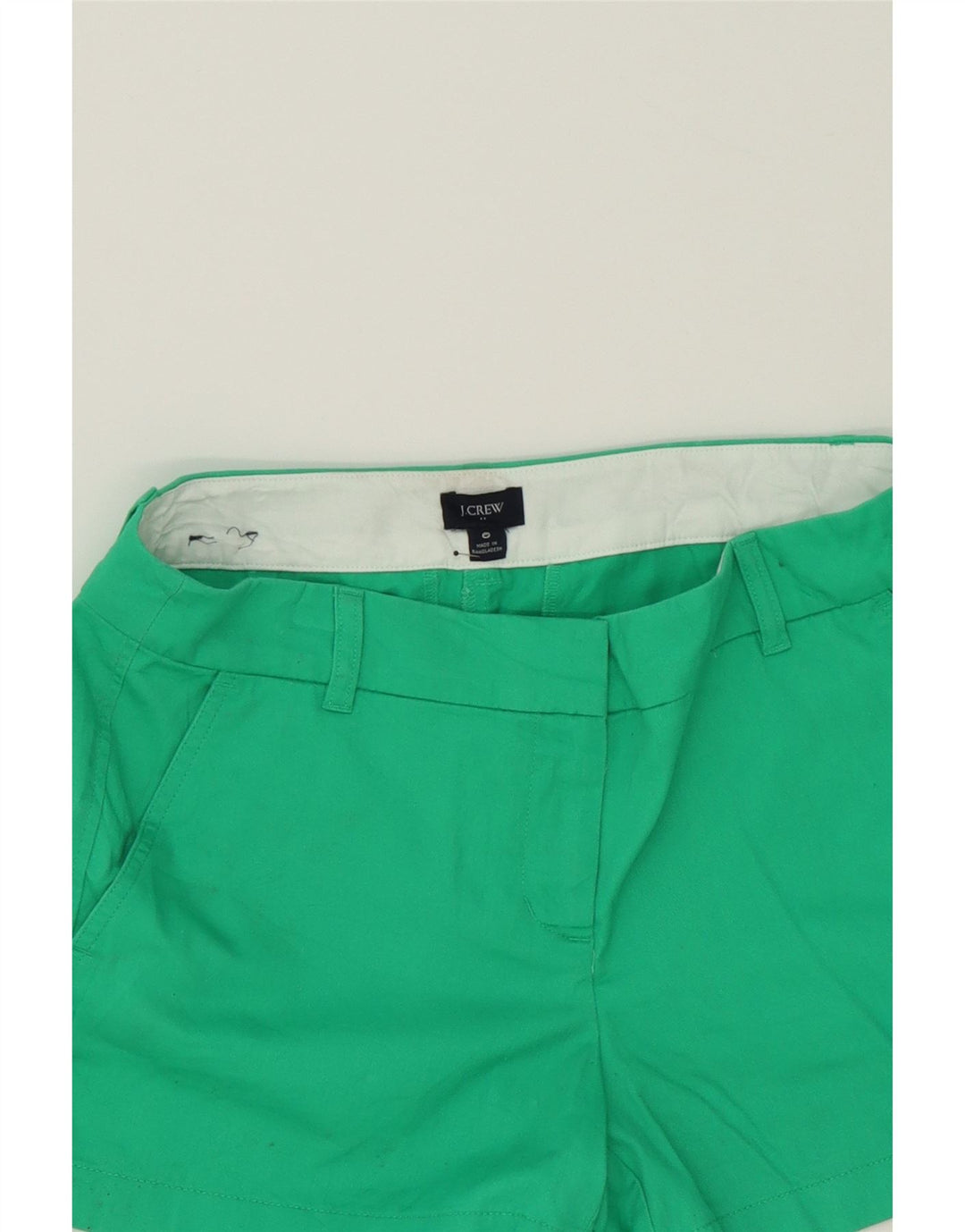 J. CREW Womens Chino Shorts US 0 XS W32  Green Cotton Vintage J. Crew and Second-Hand J. Crew from Messina Hembry 