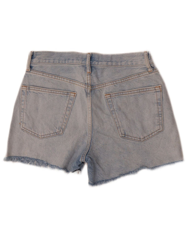 Shorts jeans feminino Zara EU 36 XS W26 azul algodão