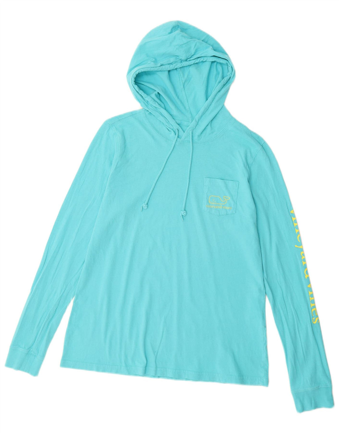 VINEYARD VINES Top gráfico feminino com capuz e manga comprida Reino Unido 10 pequeno azul