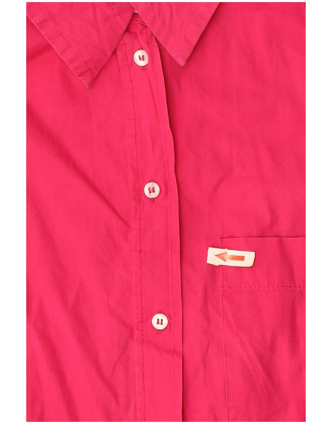 Camisa oversized feminina Zara UK 10 pequeno algodão rosa