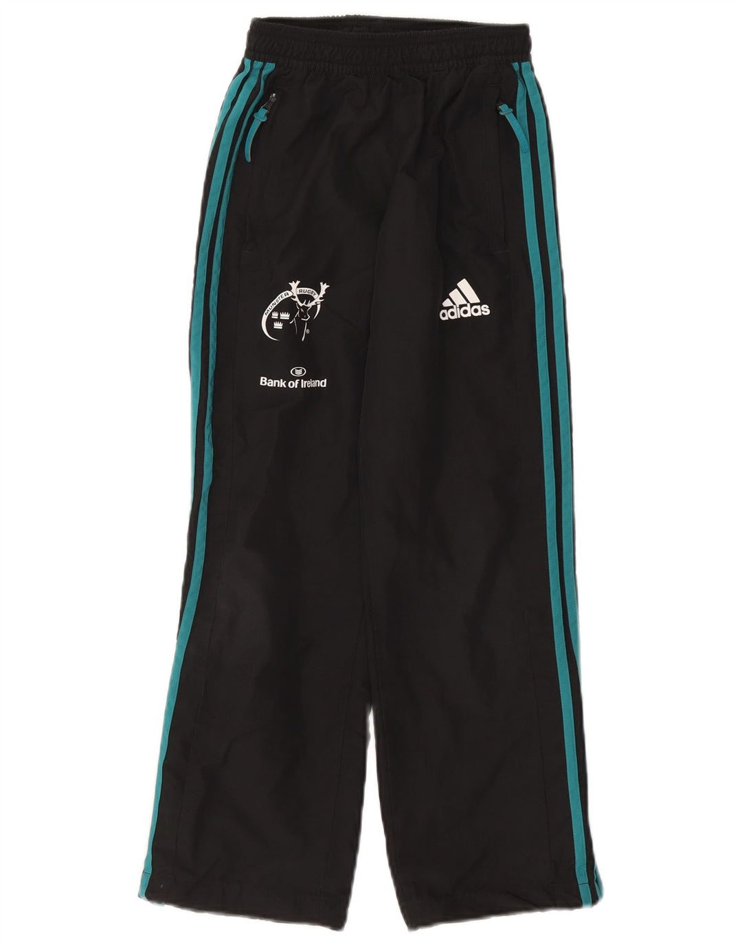 ADIDAS Boys Munster Rugby Graphic Calças de treino 9-10 anos pretas