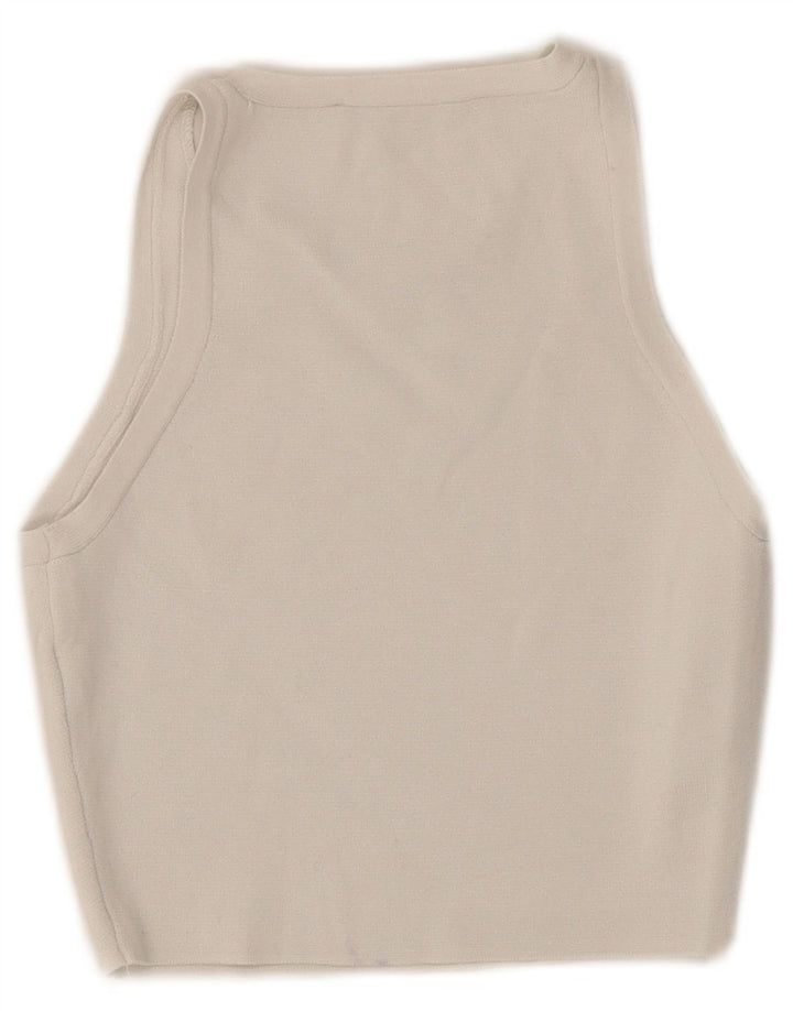 Zara Womens Crop Vest Top UK 4 XS Branco