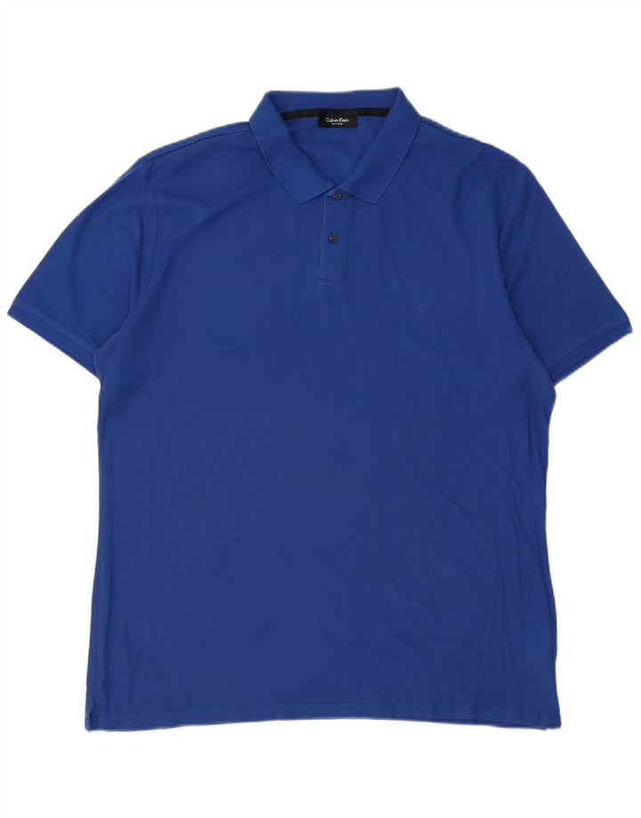 Camisa polo masculina Calvin Klein XL algodão azul