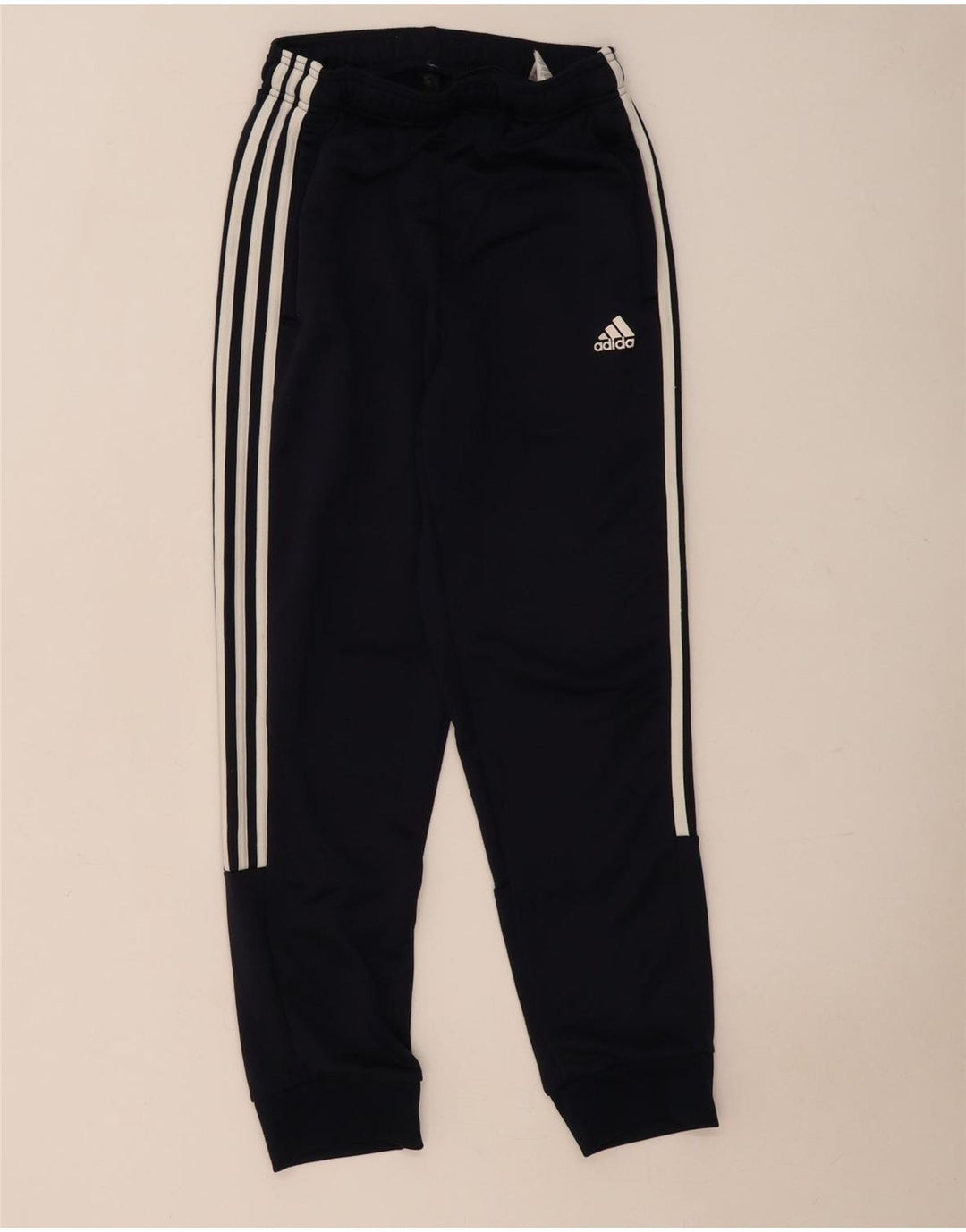 Adidas Mens Treino Calças Joggers Pequeno Poliéster Azul Marinho