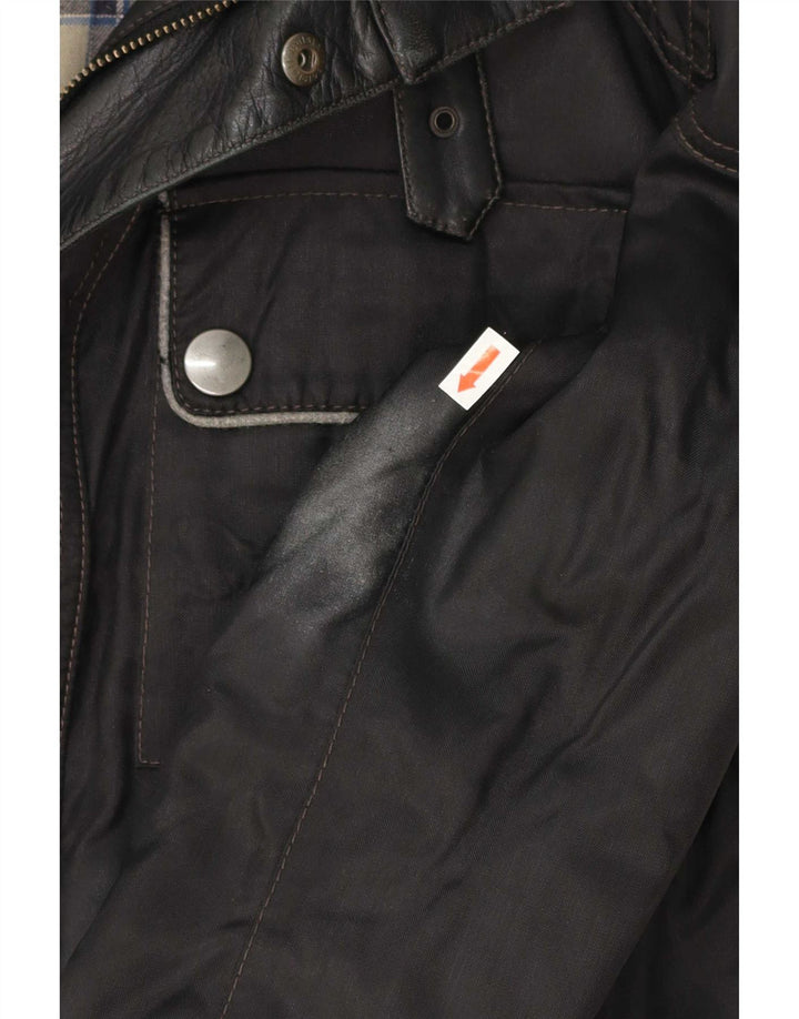 Jaqueta masculina Belstaff Graphic Racer UK 38 médio preto nylon