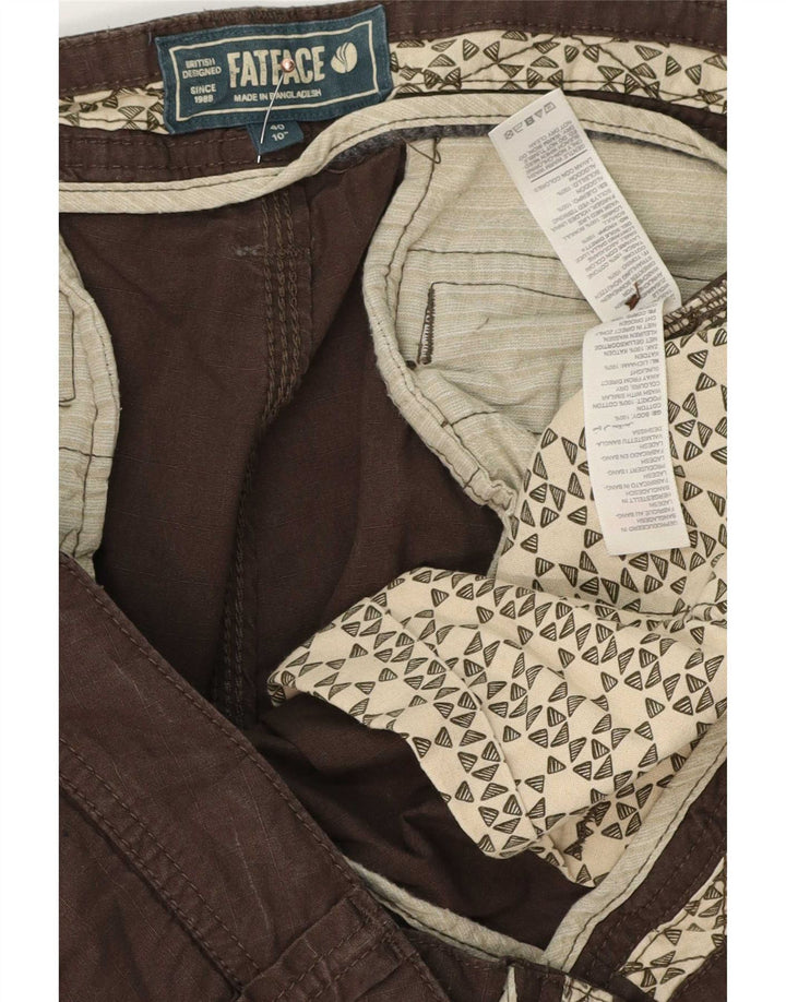 Shorts cargo masculino Fat Face XL W40 algodão marrom