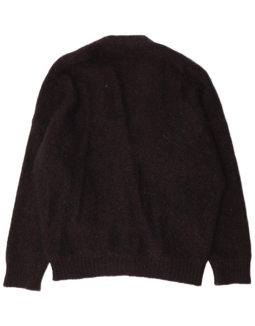 Suéter cardigã feminino grande Alessandra Rich IT 40 pequeno mohair preto