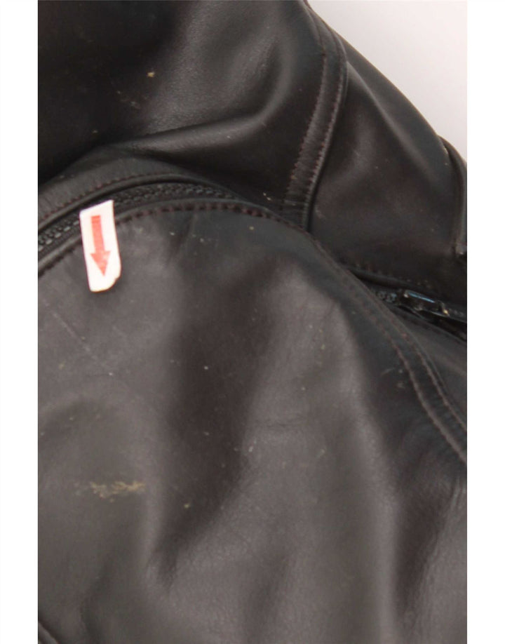 Hein Gericke Jaqueta masculina de couro Racer IT 50 grande couro preto