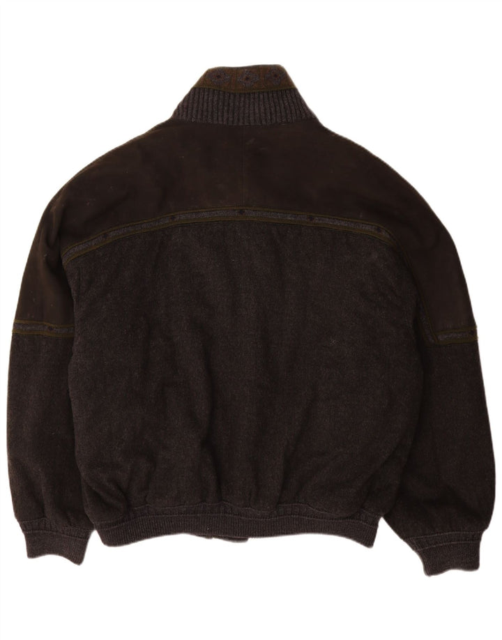 Jaqueta bomber masculina Torras IT 58 4XL lã cinza