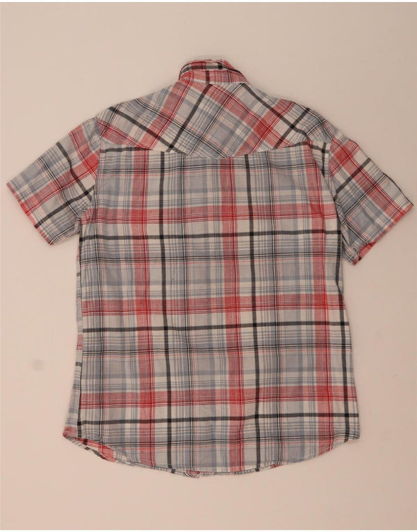Camisa masculina de manga curta Rifle XL algodão xadrez multicolorido