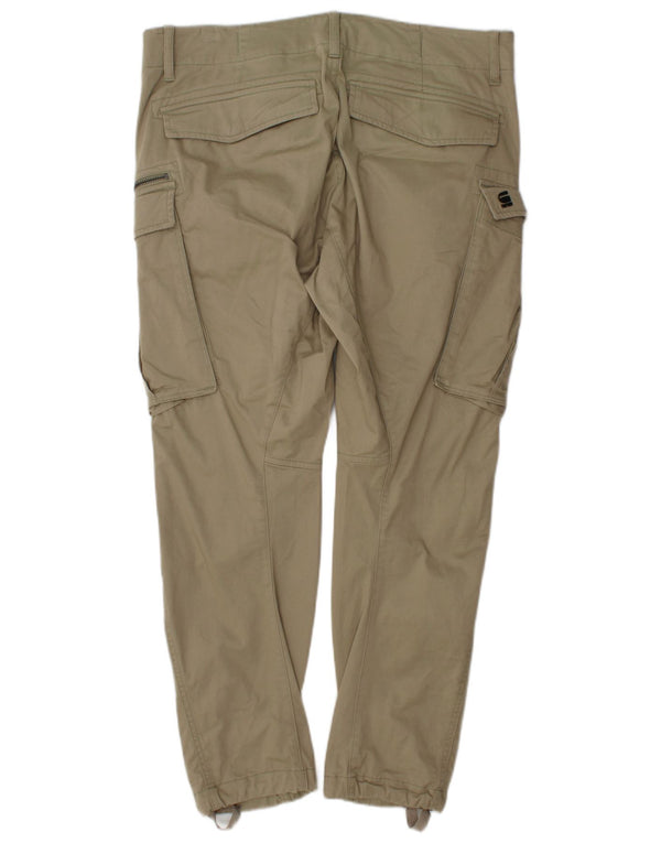 Calça cargo masculina G-Star Slim Fit W34 L30 algodão bege