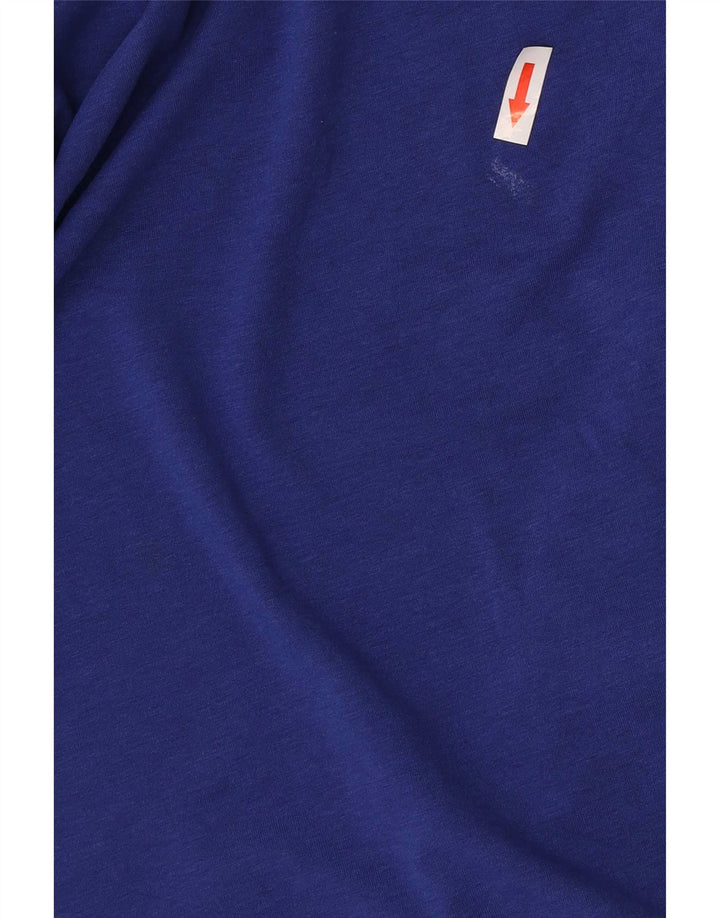 Camisa polo masculina Adidas pequena azul poliéster