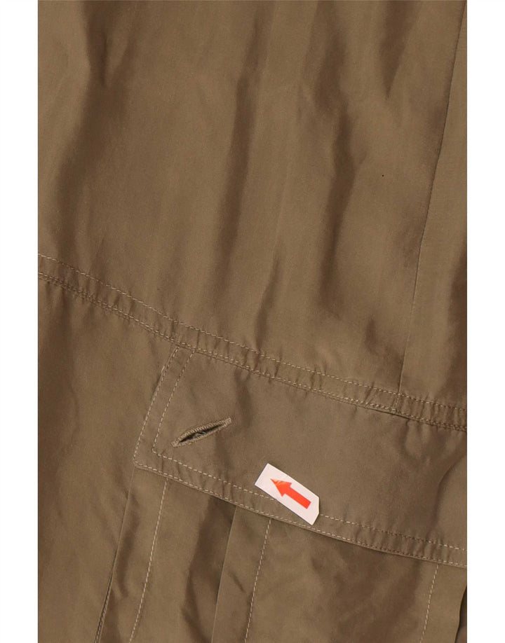 Saia midi feminina vintage W34 grande cáqui
