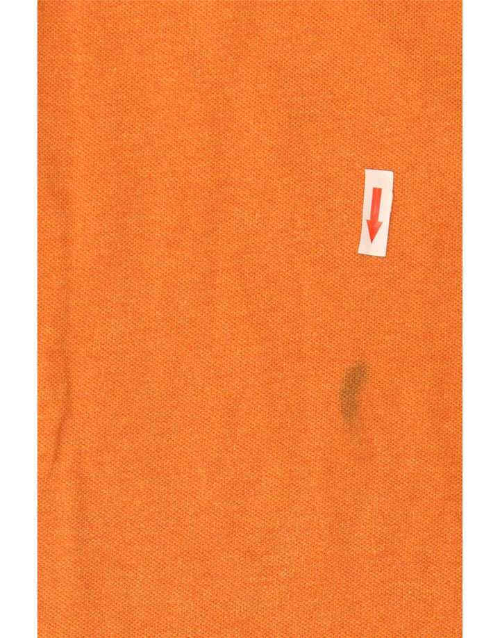 Lacoste camisa polo masculina de manga comprida tamanho 4 médio laranja algodão