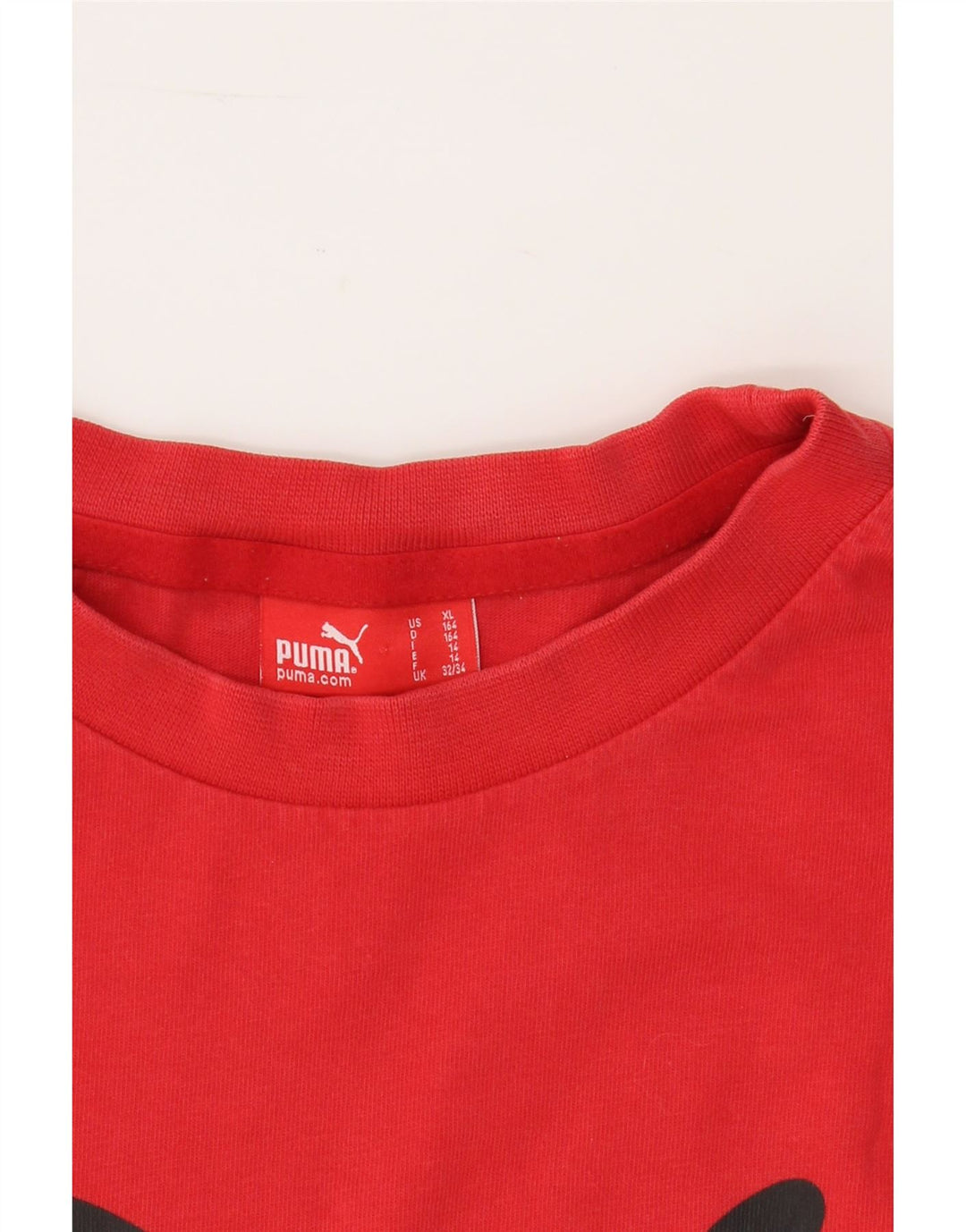 PUMA Boys Graphic Top Long Sleeve 13-14 Years Red Vintage Puma and Second-Hand Puma from Messina Hembry 