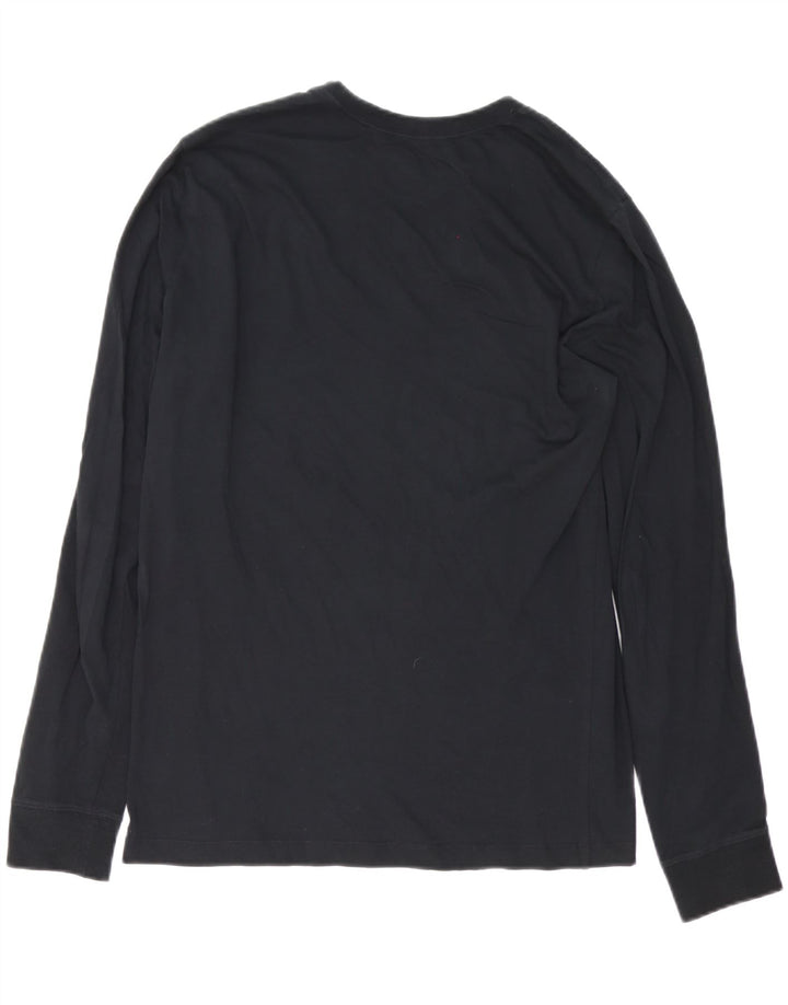 Nike Mens Top Manga Longa Médio Algodão Preto
