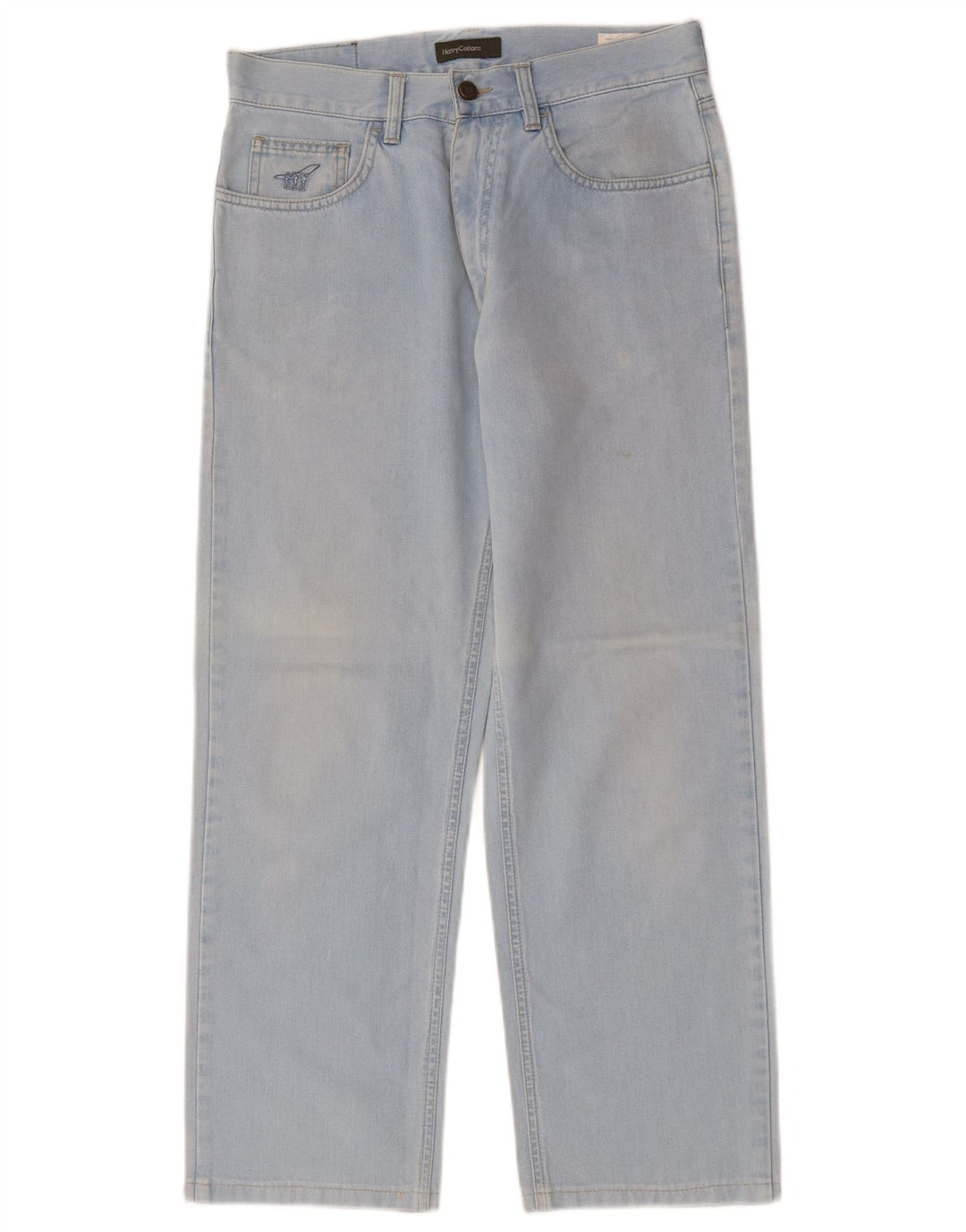 Calça jeans reta feminina Henry Cottons W31 L26 algodão azul