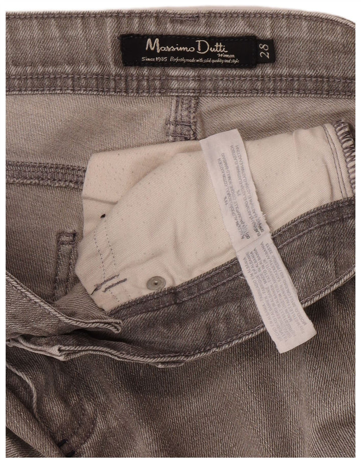 Jeans skinny feminino Massimo Dutti W28 L33 algodão cinza