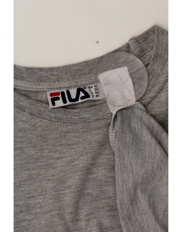 Camiseta masculina Fila Top IT 50 algodão cinza médio