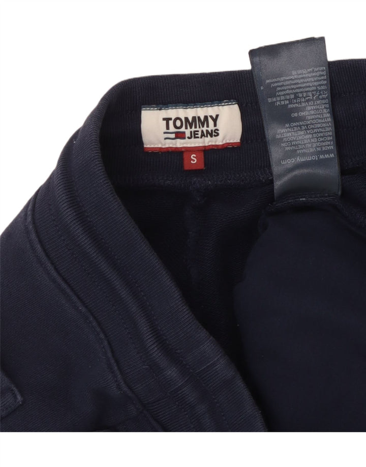 Shorts esportivos masculinos Tommy Hilfiger pequenos algodão azul marinho