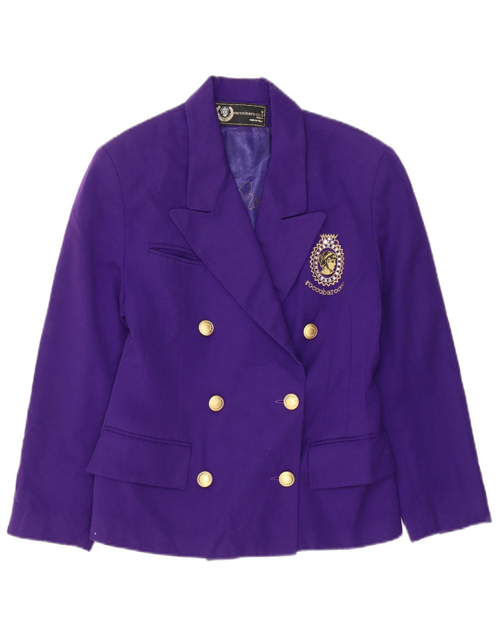 Jaqueta blazer feminina ROCCOBAROCCO com peito duplo IT 42 Roxo Médio