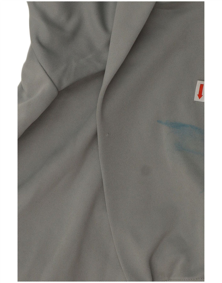 Adidas Mens Aeroready Zip Neck Pullover Treino Top Cinza Médio Poliéster