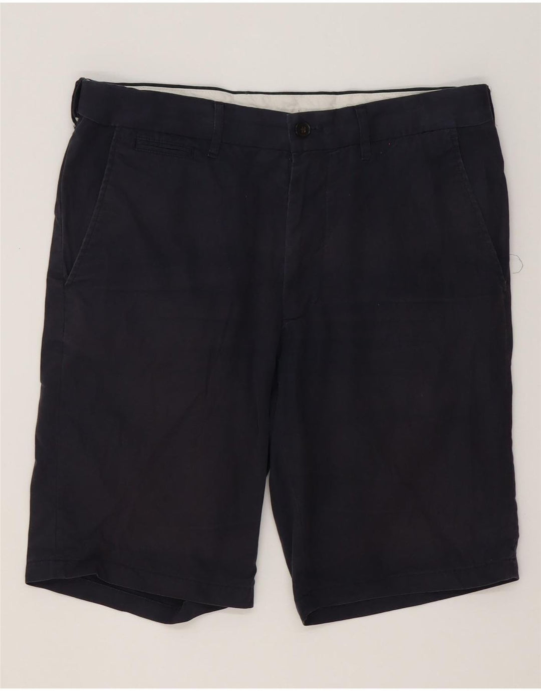 Shorts chino masculino Marks & Spencer W32 algodão azul marinho médio